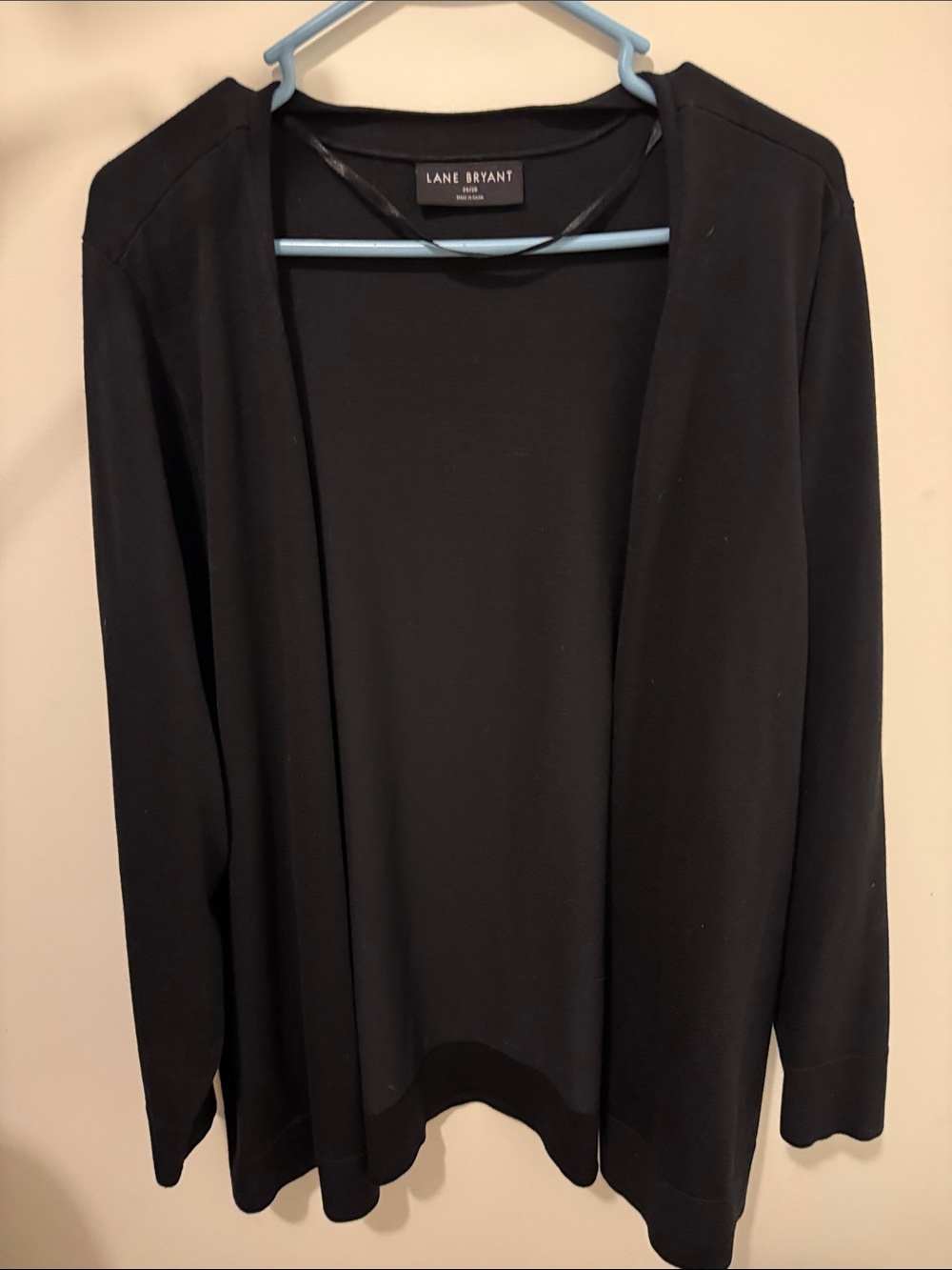 Lane Bryant Black Open-Front Cardigan Sweater